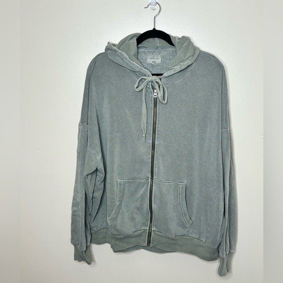 American Eagle Women’s Olive Green Zip up Hoodie - Picture 1 of 5